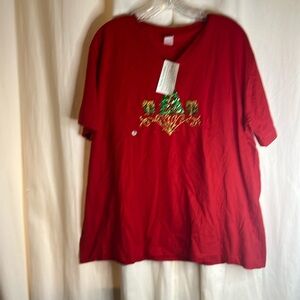 Hand Decorated Christmas Tee